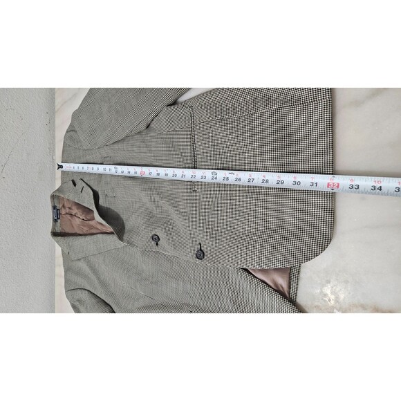 American Living Gray Sport Coat Silk Wool 2 button Plaid Men's Blazer Size 46R - Picture 8 of 11